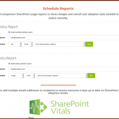 SharePoint Vitals SharePoint Analytics Scheduled Reports