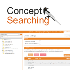 conceptTaxonomyManager form Concept Searching - Catalogue Image - taxonomy management