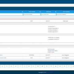 Project Information and Actions Pane - Project Document Control Software